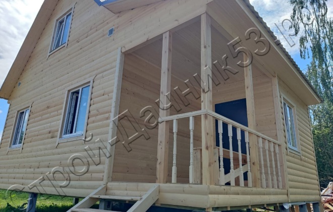 3 Каркасно-щитовой дом  Д-2, 6х8м, 75  М², Московская область, Шаховской район, село Середа. (4)